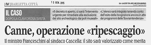 Canne, operazione ripescaggio Canne, operazione ripescaggio